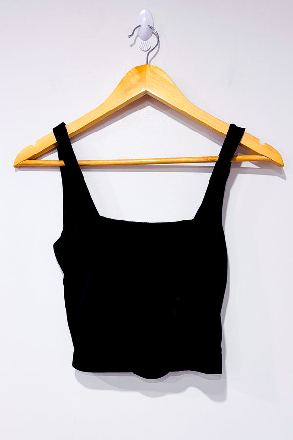 Camisole courte plissée noire seconde main - Live in the moment- La Penderie du Paradis