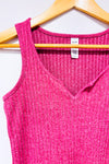 Camisole rose côtelée seconde main - George- La Penderie du Paradis