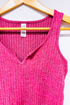 Camisole rose côtelée seconde main - George- La Penderie du Paradis