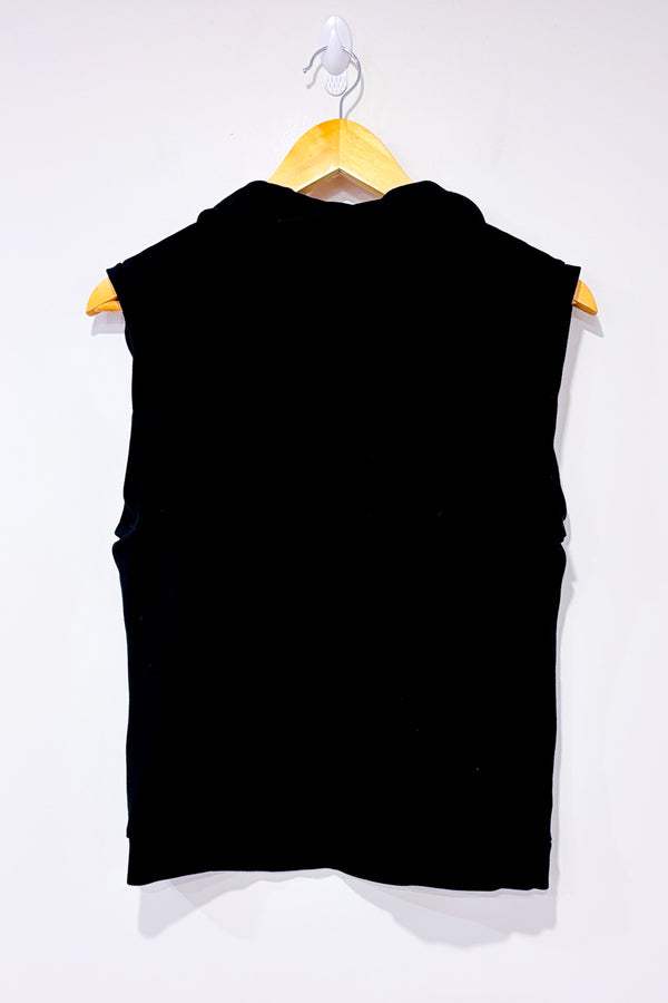 Haut noir à zip* seconde main - Lune Active- La Penderie du Paradis