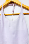 Camisole sport lilas côtelée dos ouvert avec top intégré seconde main - Fabletics- La Penderie du Paradis