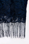 Camisole noire en dentelle fleurie avec franges seconde main - Candy Couture- La Penderie du Paradis