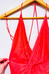 Camisole rose fleurie avec noeud devant et dos ouvert seconde main - Autres- La Penderie du Paradis