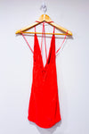 Camisole rose fleurie avec noeud devant et dos ouvert seconde main - Autres- La Penderie du Paradis