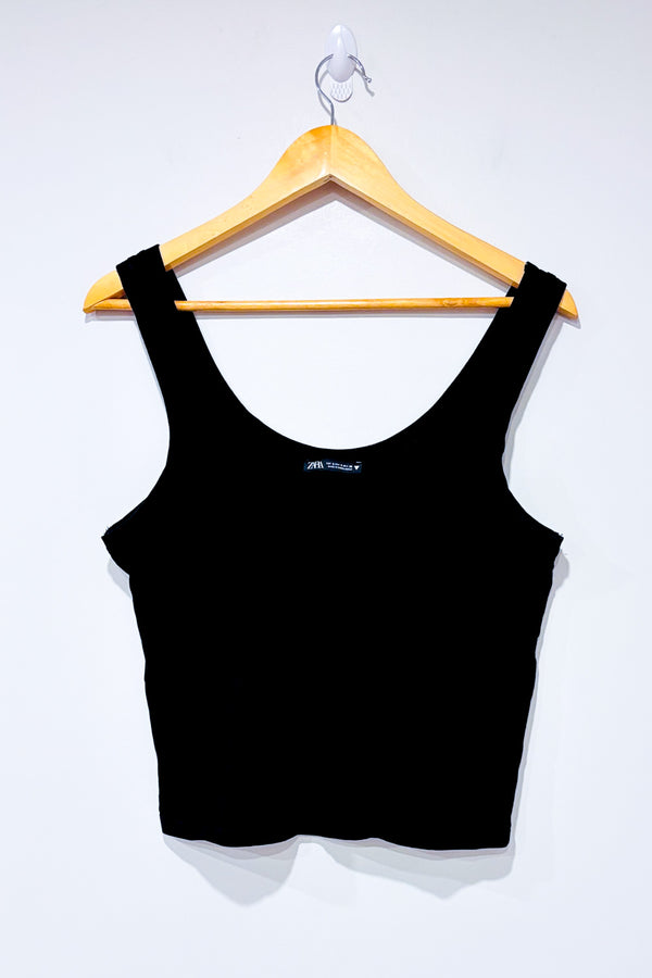 Camisole noire basique seconde main - Zara- La Penderie du Paradis