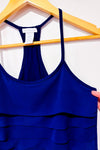 Camisole indigo à volants seconde main - Design History- La Penderie du Paradis
