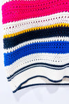 Débardeur oversized en tricot rayé multicolore col V* seconde main - Zara- La Penderie du Paradis