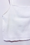 Camisole courte côtelée crème seconde main - Zara- La Penderie du Paradis