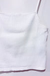 Camisole courte côtelée crème seconde main - Zara- La Penderie du Paradis