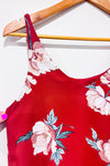 Camisole fluide vieux rose fleurie seconde main - Reitmans- La Penderie du Paradis
