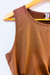 Camisole courte brune avec noeud seconde main - 90 degree by Reflex- La Penderie du Paradis