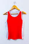Camisole de golf corail et blanche seconde main - NVO Sport- La Penderie du Paradis