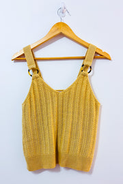 Camisole beige en tricot avec anneau écaille