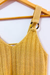 Camisole beige en tricot avec anneau écaille seconde main - Hippie Rose- La Penderie du Paradis