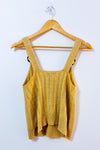 Camisole beige en tricot avec anneau écaille seconde main - Hippie Rose- La Penderie du Paradis