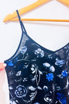 Camisole noire fleurie seconde main - Dynamite- La Penderie du Paradis