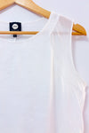 Camisole blanche avec empiècements en maille seconde main - Jones New York- La Penderie du Paradis