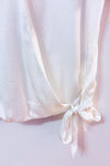Blouse blanche satinée sans manches seconde main - New York & Company- La Penderie du Paradis