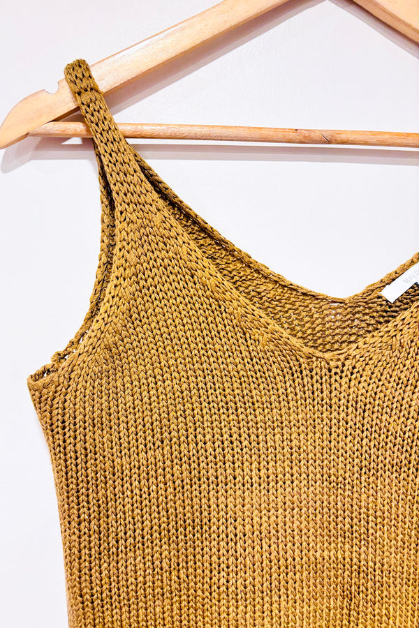 Camisole brune en tricot (xs)-Max Cocos-La Penderie du Paradis 🕊