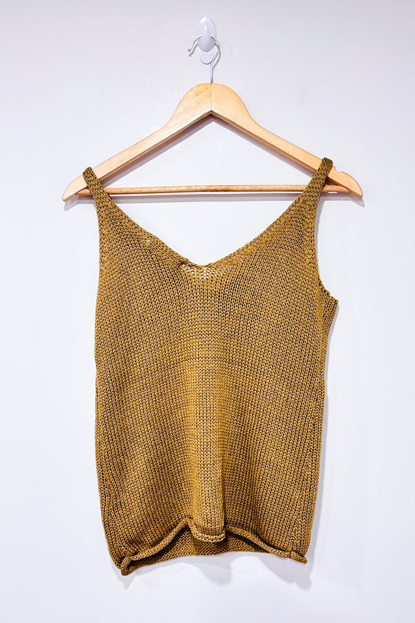 Camisole brune en tricot (xs)-Max Cocos-La Penderie du Paradis 🕊