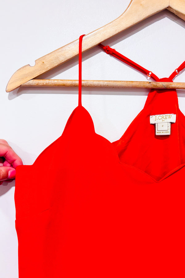 Camisole dentelée orangé (xs)-J. Crew-La Penderie du Paradis 🕊
