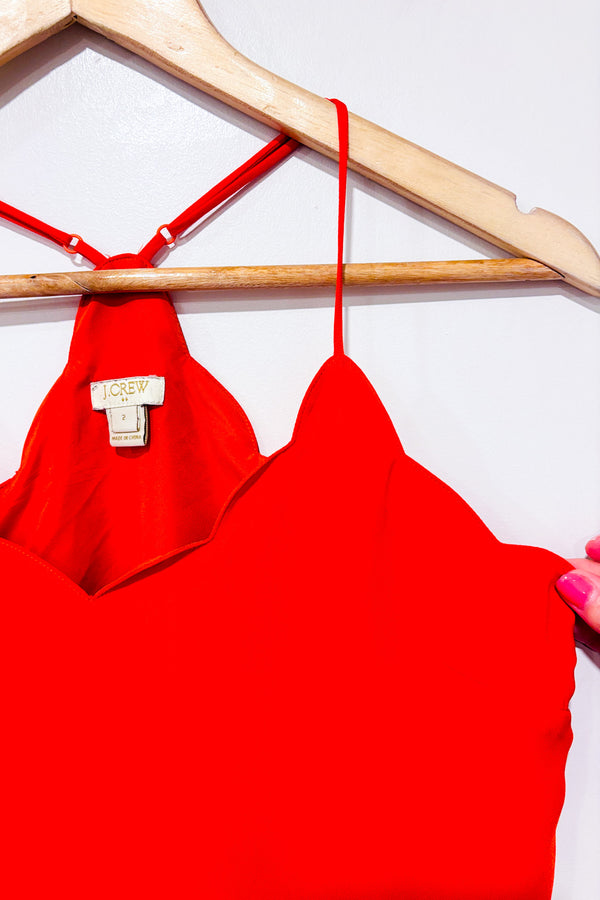 Camisole dentelée orangé (xs)-J. Crew-La Penderie du Paradis 🕊