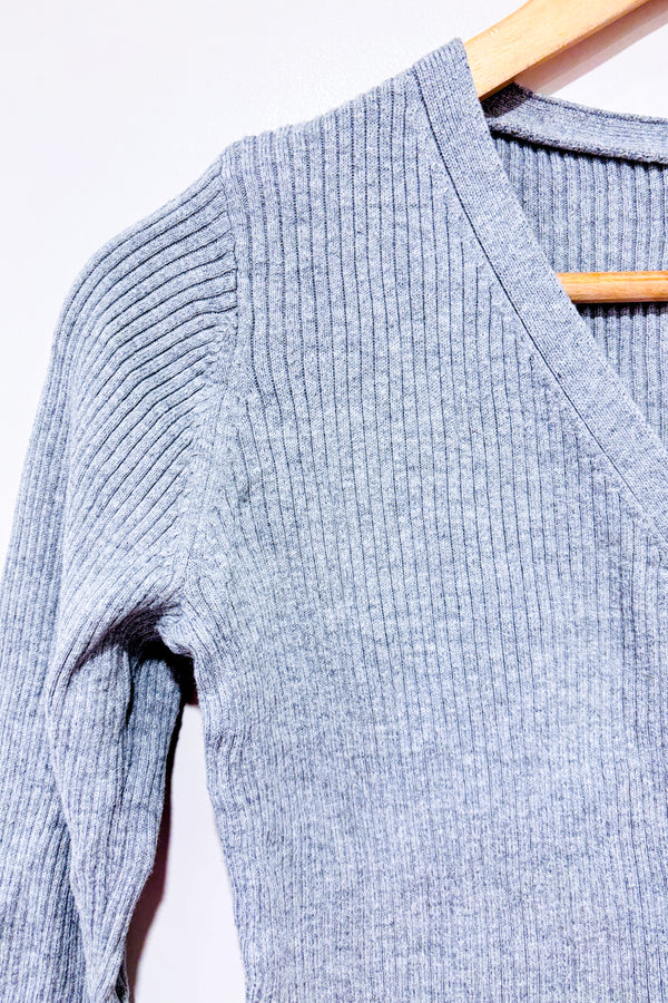 Cardigan court gris côtelé (xs)-Old Navy-La Penderie du Paradis 🕊