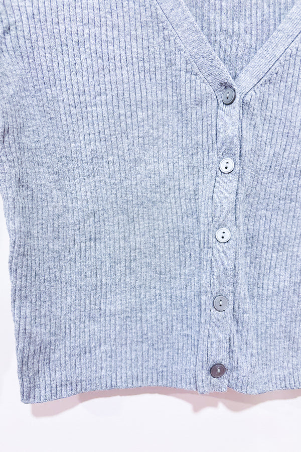 Cardigan court gris côtelé (xs)-Old Navy-La Penderie du Paradis 🕊