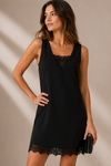 Robe noire sans manches avec dentelle* seconde main - Molly Bracken- La Penderie du Paradis