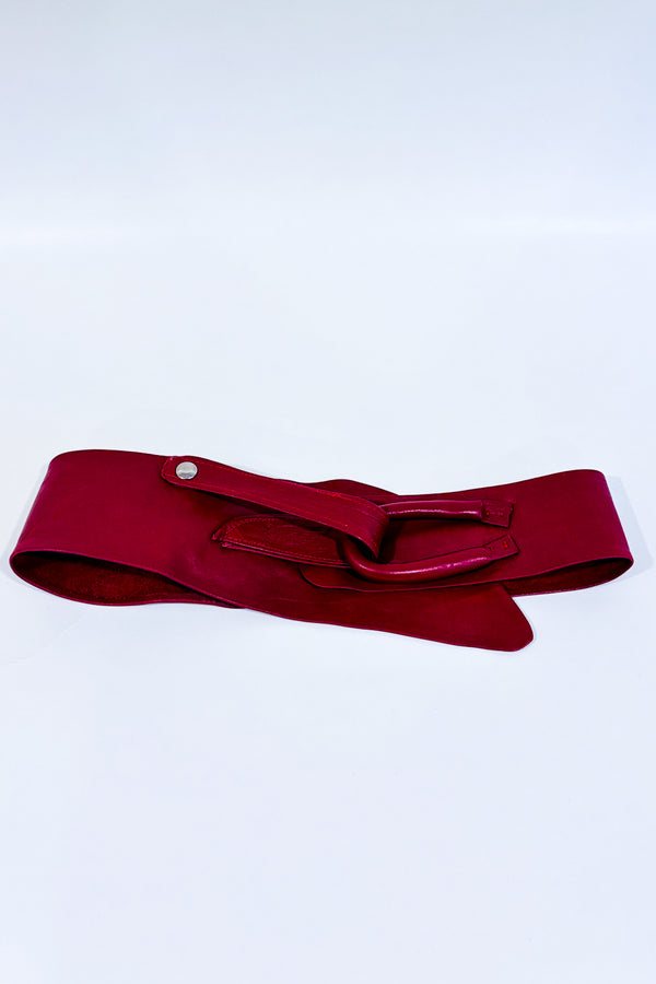 Ceinture rouge faux cuir (m)-Autres-La Penderie du Paradis 🕊