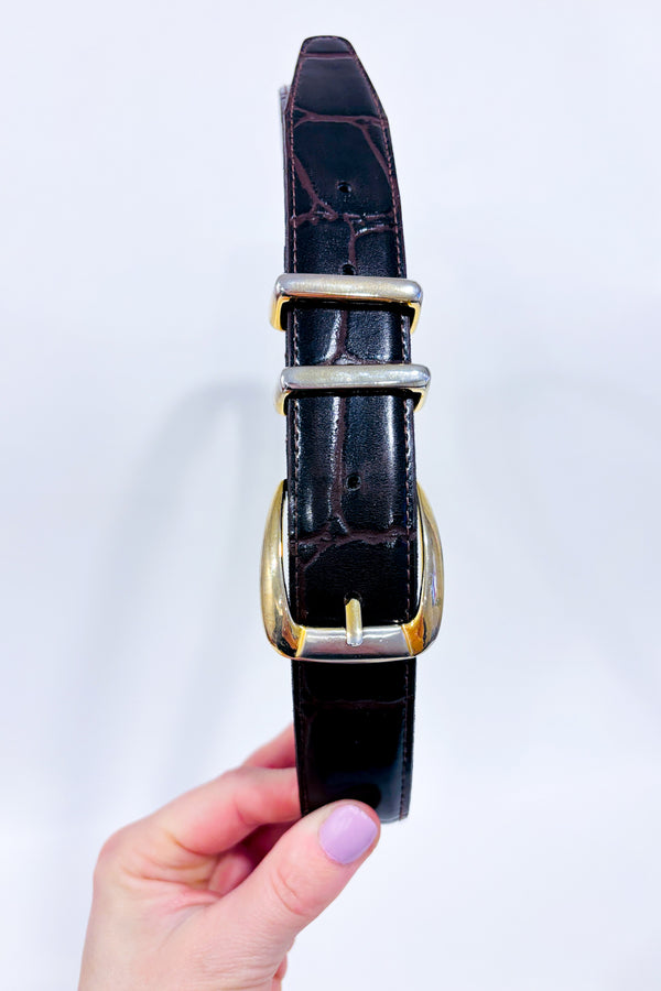 Ceinture noire peau de serpent (s)-Les Ailes De La Mode-La Penderie du Paradis 🕊