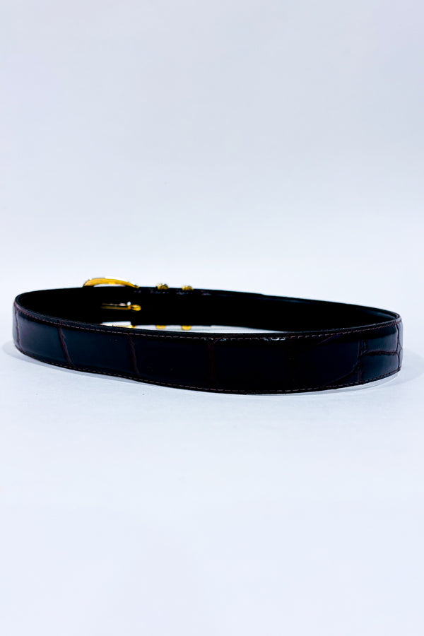 Ceinture noire peau de serpent (s)-Les Ailes De La Mode-La Penderie du Paradis 🕊