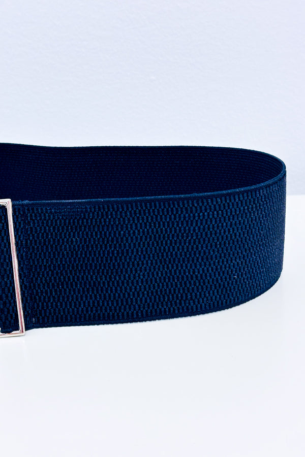 Ceinture élastique noire avec boucle argent seconde main - Autres- La Penderie du Paradis