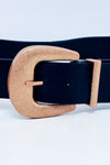 Ceinture noire avec boucle dorée seconde main - Autres- La Penderie du Paradis