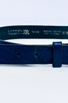 Ceinture noire fleurie texturée en cuir véritable seconde main - Grenier- La Penderie du Paradis