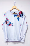 Chandail crewneck mauve très pâle fleuri (l)-SHEIN-La Penderie du Paradis 🕊