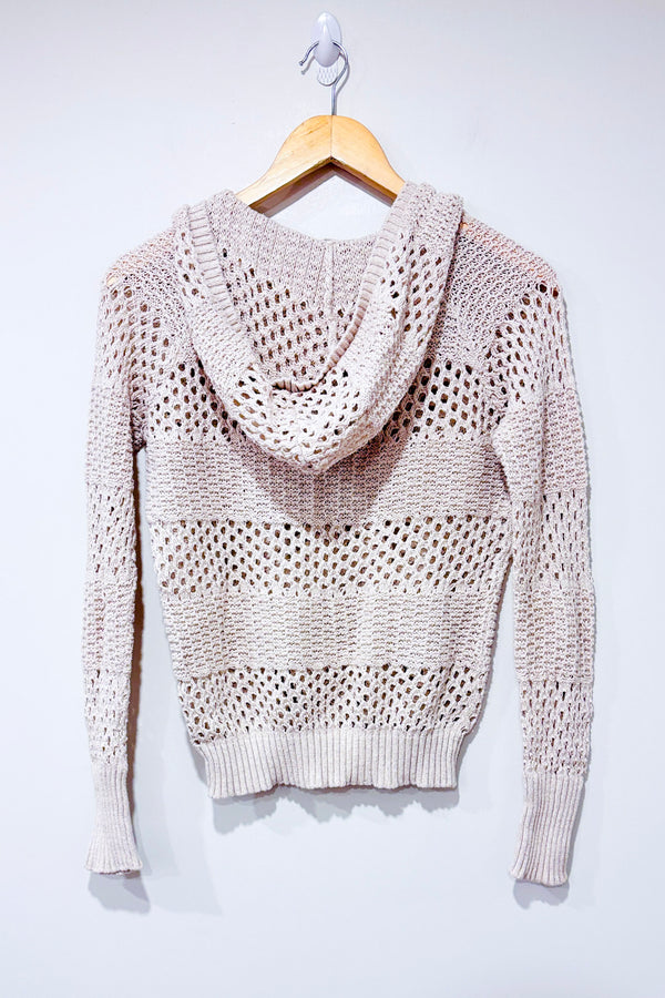 Chandail en maille beige à capuchon (m)-Garage-La Penderie du Paradis 🕊