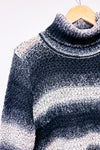 Chandail en tricot gris rayé à col roulé (xl)-Greige-La Penderie du Paradis 🕊