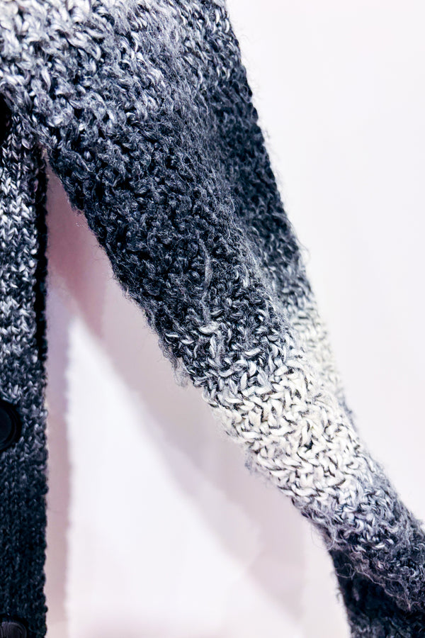 Chandail en tricot gris rayé à col roulé (xl)-Greige-La Penderie du Paradis 🕊
