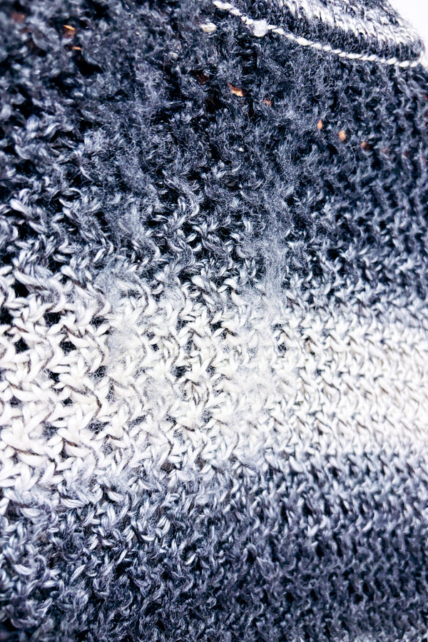 Chandail en tricot gris rayé à col roulé (xl)-Greige-La Penderie du Paradis 🕊