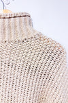 Chandail en tricot rose pâle à col roulé (xs)-H&M-La Penderie du Paradis 🕊