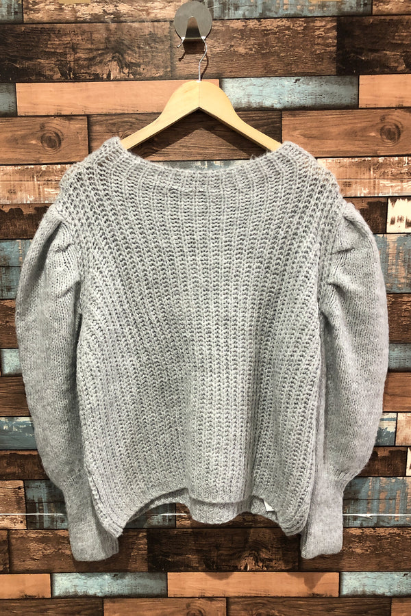 Chandail Mariposa gris en tricot (m) seconde main Mango 