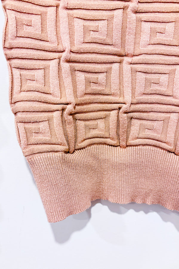 Chandail rose pâle texturé à col haut (xs)-SHEIN-La Penderie du Paradis 🕊