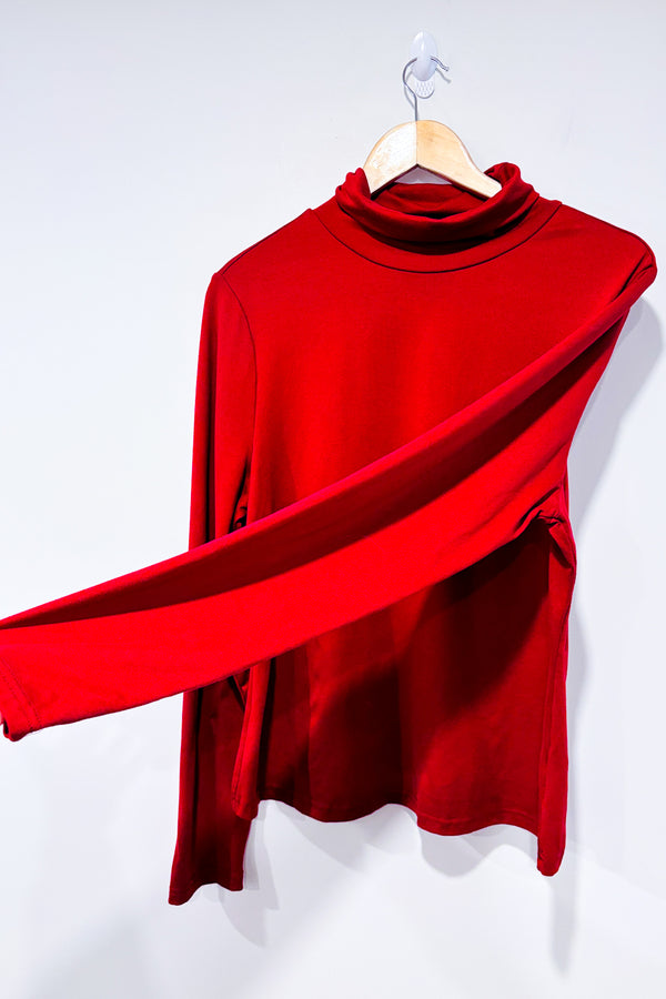 Chandail rouge basic à col roulé (xl)-SHEIN-La Penderie du Paradis 🕊
