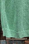 Chandail en maille vert menthe ouvert à l'arrière (xs) seconde main Club Monaco 