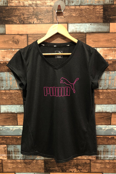 T-shirt de sport charcoal avec logo rose (l) seconde main Puma   