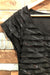T-shirt noir froufrous et paillettes (l) seconde main Grenier   