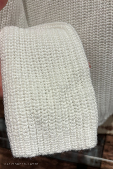 Chandail blanc en tricot (s) seconde main Garage   