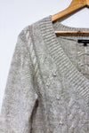 Chandail en tricot beige avec perles (m) seconde main RW&CO 