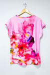 T-shirt rose fleuri (m) seconde main LOVEU.DEAR 